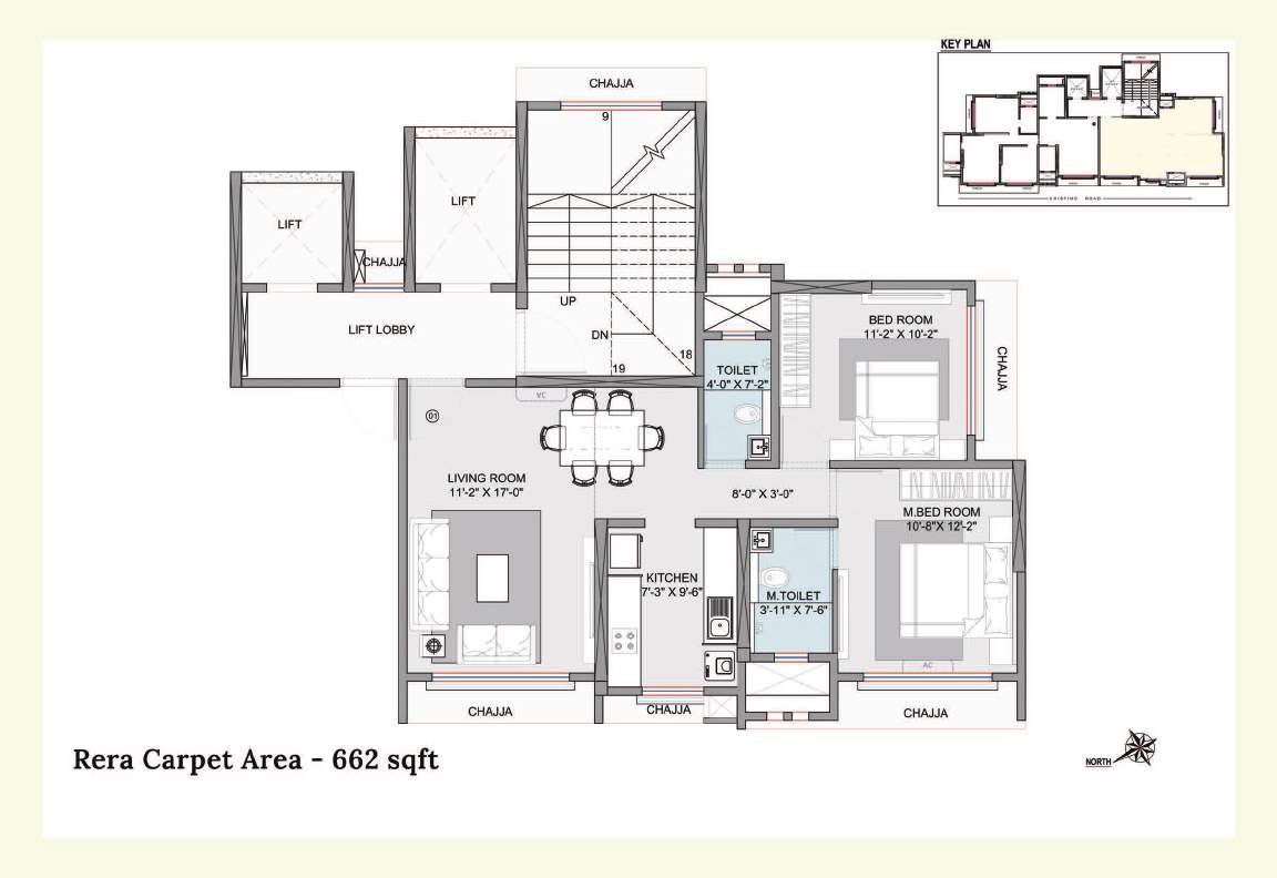2 BHK Floorplan